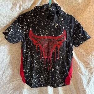 Kids' Black and Red Graphic Short Sleeve Tee